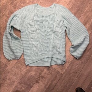 a.n.a Women's Cable Knit Sweater - Soft Blue